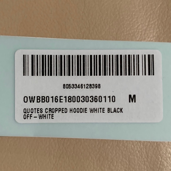 Off-White Quotes Cropped Hoodie - Picture 12 of 12